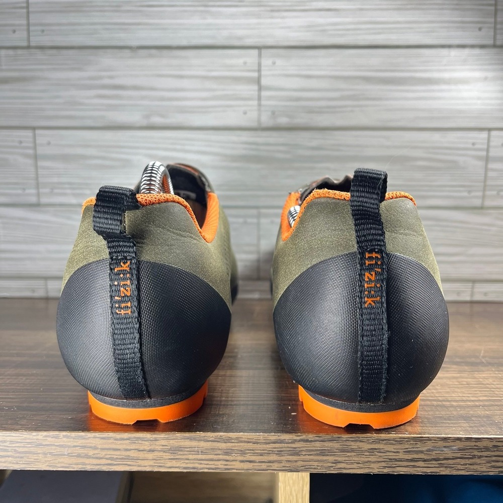 Fizik X5 Terra Suede Mountain Bike Men's Green Orange Cycling Shoes - M 11.5 - Picture 8 of 10